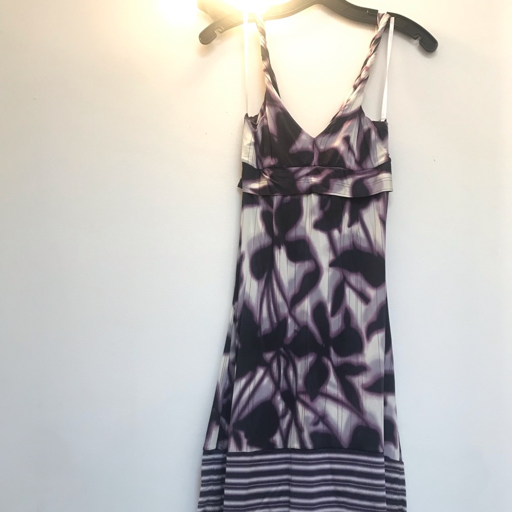 BCBG Plum Halter-Top Jersey Midi Dress. XS